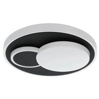 Deckenleuchte 75665 Lepreso Schwarz/weiss - Schwarz/Weiß, Basics, Kunststoff/Metall (38,5/7,5cm) - Eglo