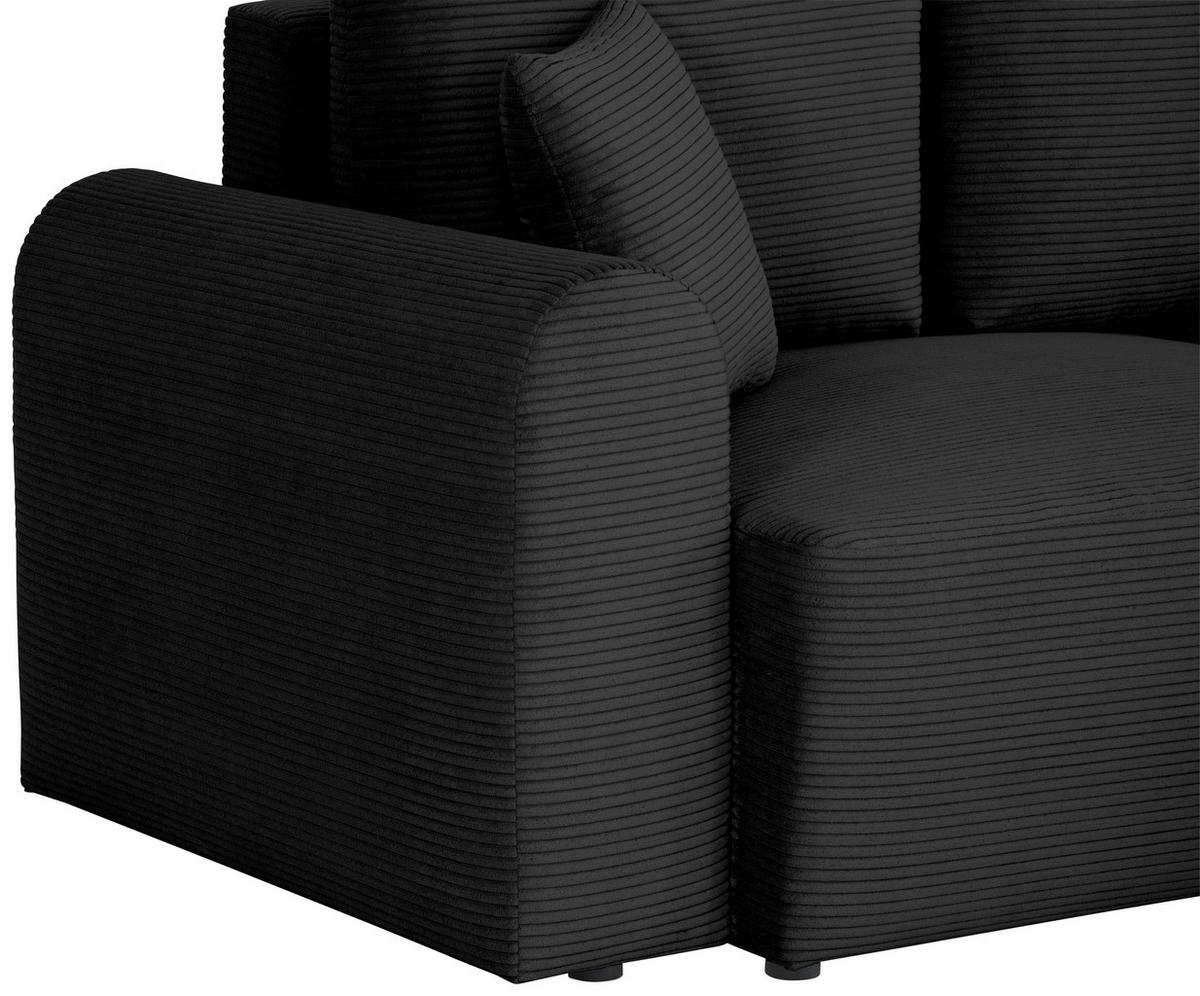 Ecksofa Jonilz Schwarz S: 250x151 Cm - Schwarz, Design, Textil (250/151cm) - MID.YOU