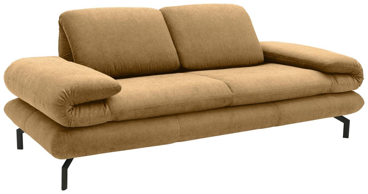 2,5-Sitzer Looks Xiii - Messingfarben/Schwarz, Design, Textil (224/83/98cm) - LOOKS by W.Joop