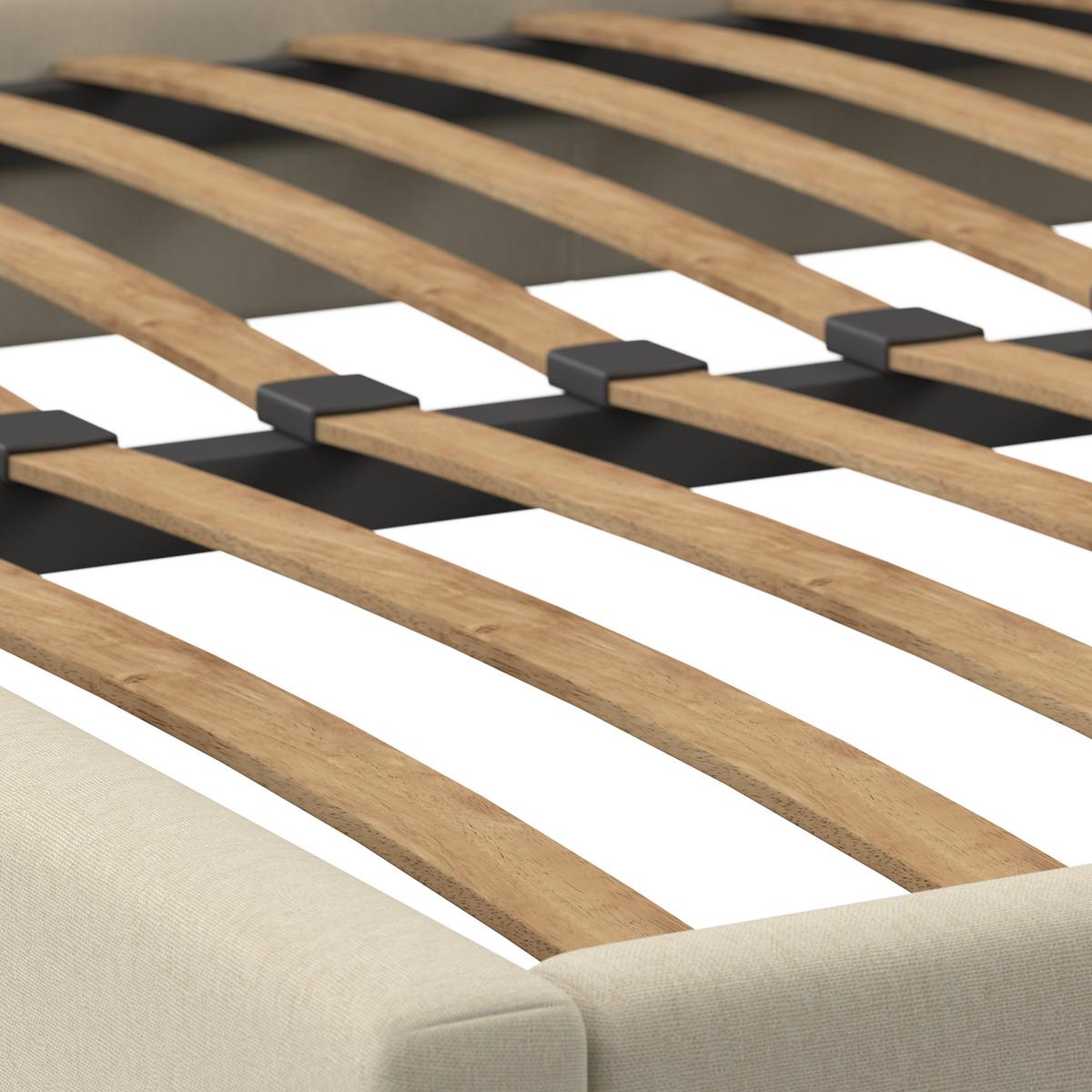 Manželská postel FREDERICO, 180x200, béžová - černá/krémová, Moderní, kompozitní dřevo/textil (180/200cm) - Bessagi Home