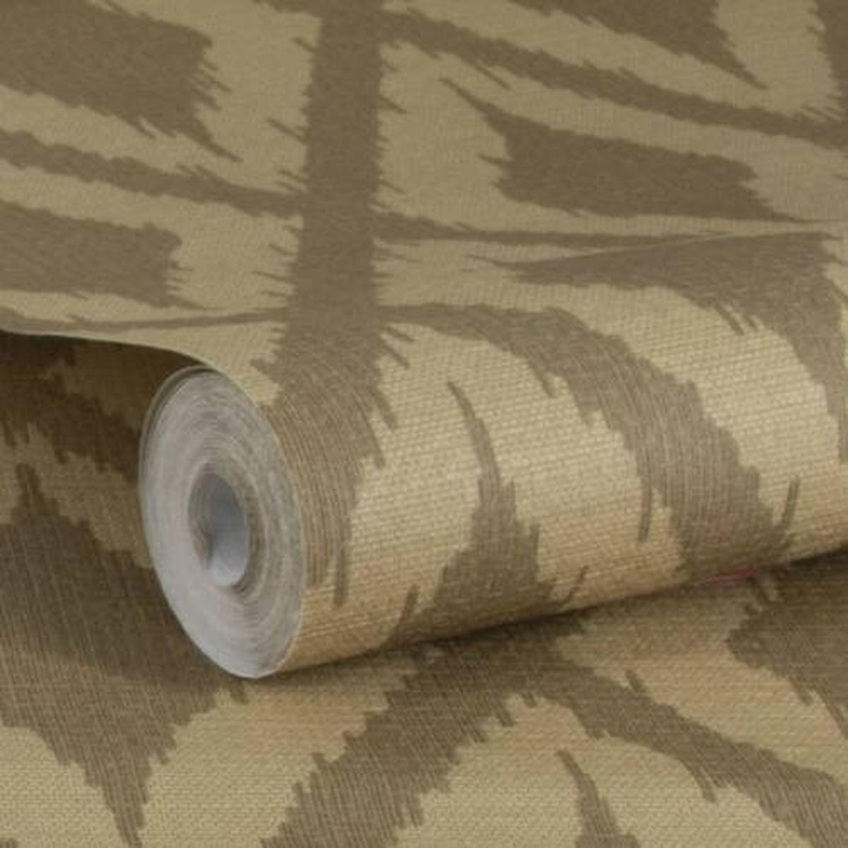 Vliestapete Ikat, Camel - Cappuccino, Basics, Papier/Kunststoff (52/1005cm)