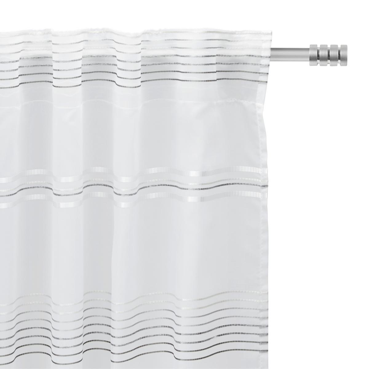 HOTOVÝ ZÁVĚS Louis, 140/245 cm - šedá/bílá, Konvenční, textil (140/245cm) - Modern Living