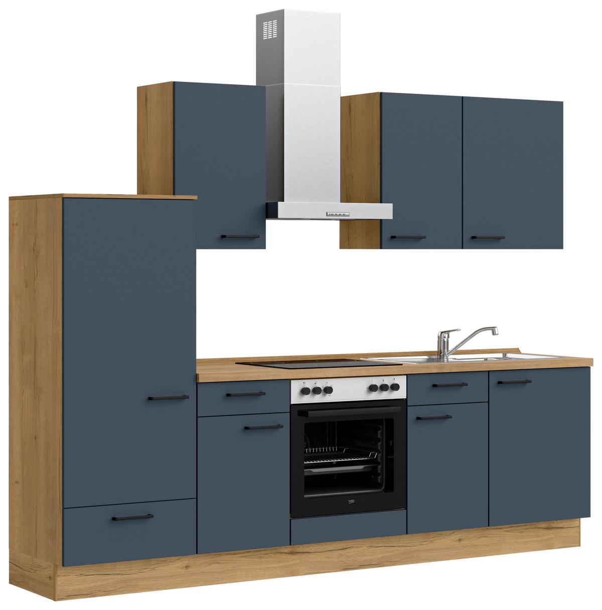 Küchenleerblock Easytouch Low-Line, L6 Links - Eichefarben, MODERN, Holzwerkstoff (270cm) - Nobilia