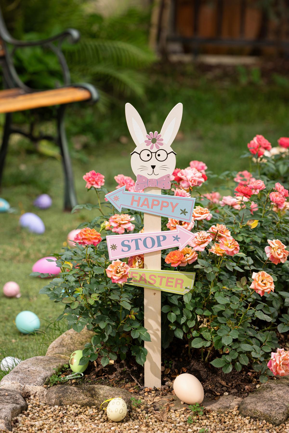 Dekoschild Calvin - Blau/Pink, KONVENTIONELL, Holz (18.5/1.3/67cm) - Luca Bessoni