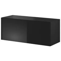 TV-Lowboard Vivien B: 100 cm Schwarz - Schwarz Hochglanz/Schwarz, Design, Holzwerkstoff (100/40/38cm) - Livetastic
