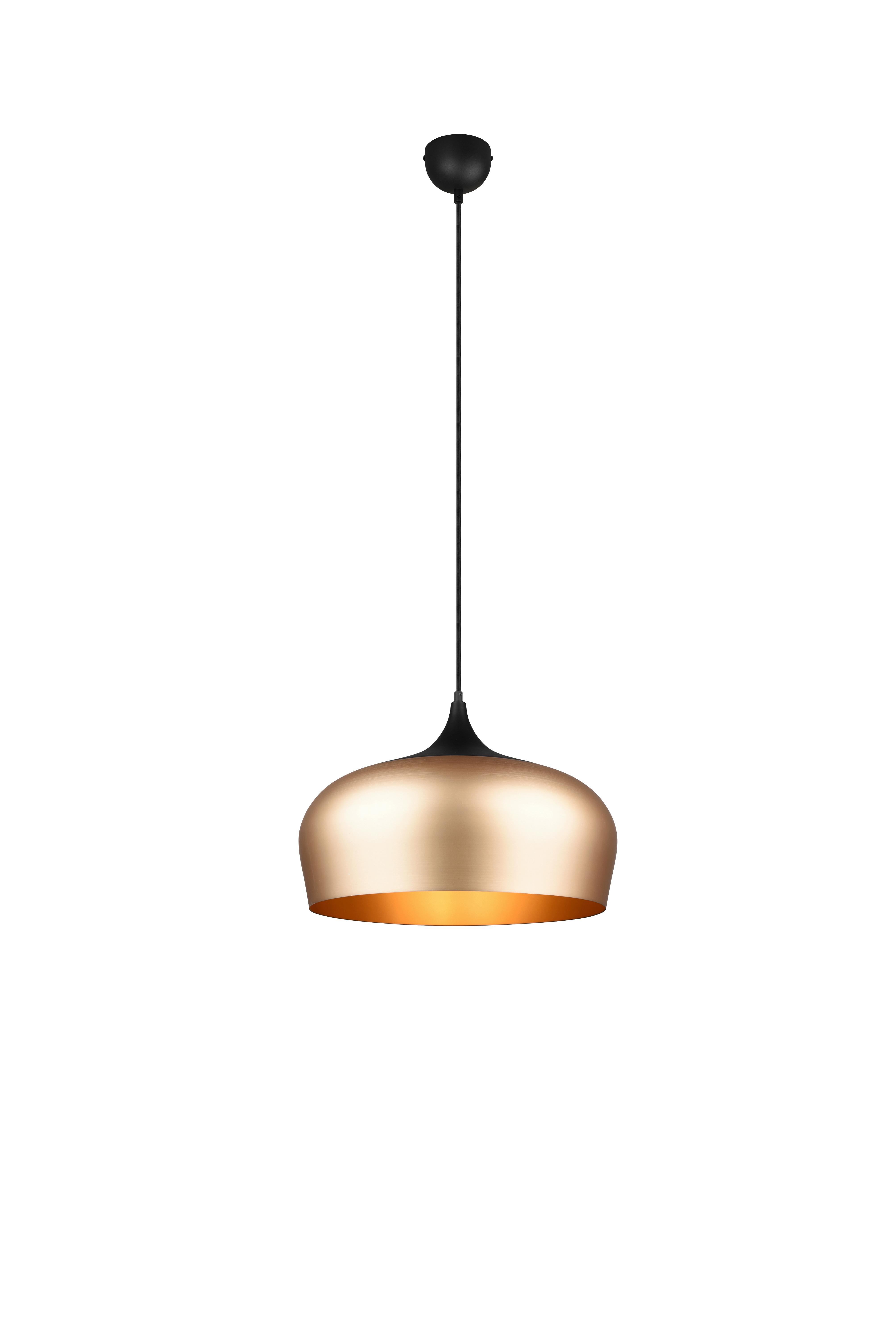 Hängeleuchte Chiron H: 150 cm 1-Flammig, Messingfarben matt - Messingfarben, LIFESTYLE, Metall (45/45/150cm) - Trio Leuchten