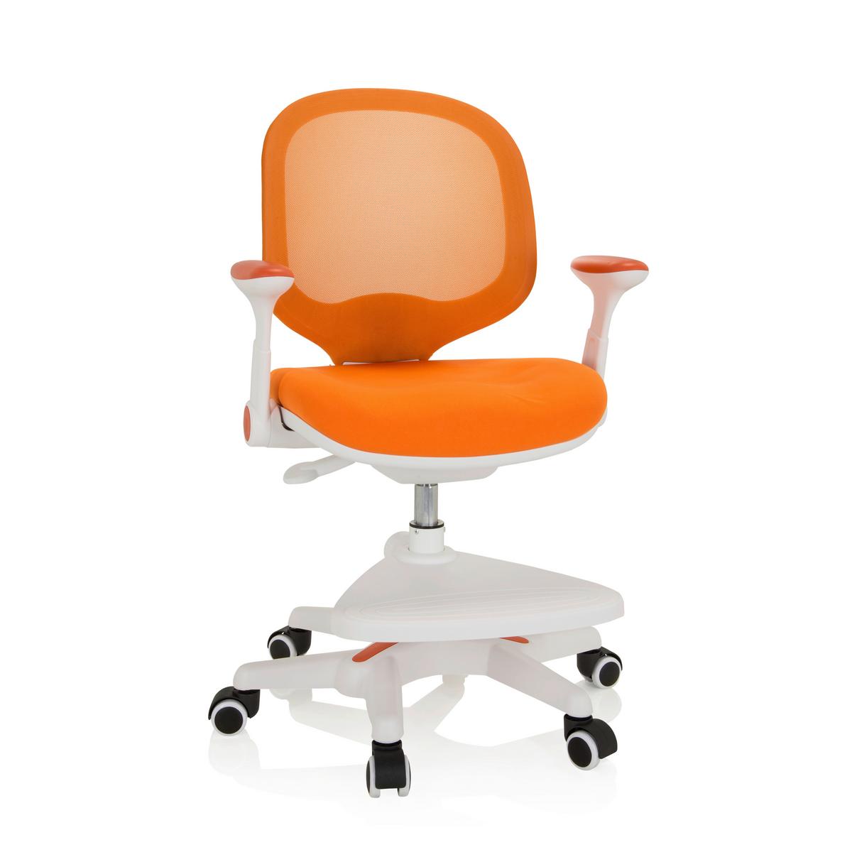 Jugenddrehstuhl Kid Ergo Orange/Weiß Bis 80 Kg - Orange/Weiß, MODERN, Kunststoff/Textil (56/89 - 101/52cm) - MID.YOU