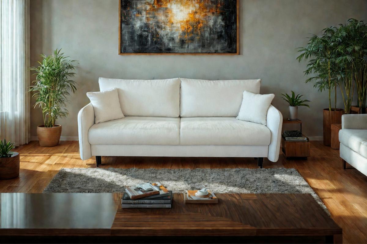 3-sitzer-sofa Mit Schlaffunktion Carine B: 216cm - Schwarz/Weiß, Design, Textil (216/96/102cm) - MID.YOU