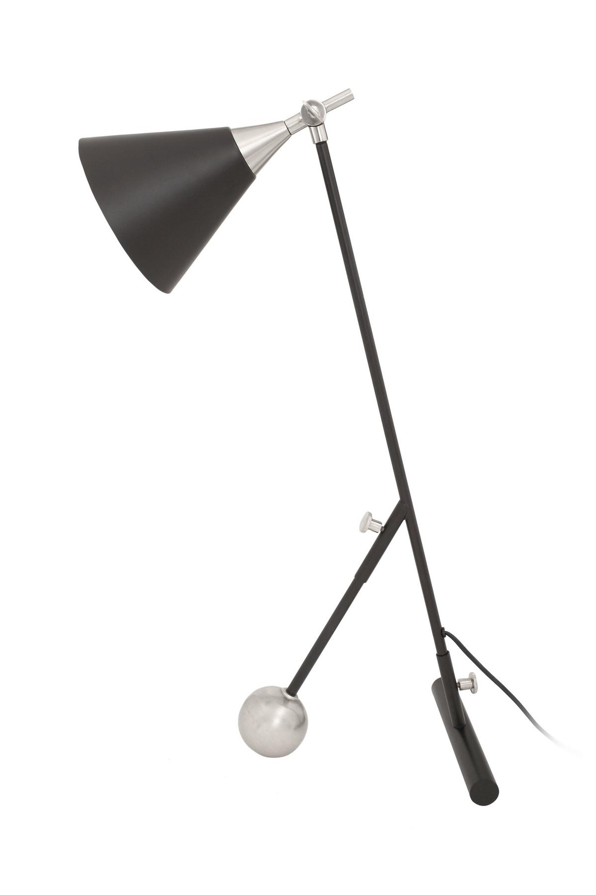 STEHLEUCHTE Schwarz/Gold, E27, 25W - Goldfarben/Schwarz, Design, Kunststoff/Stein (23/76/32cm) - Kayoom