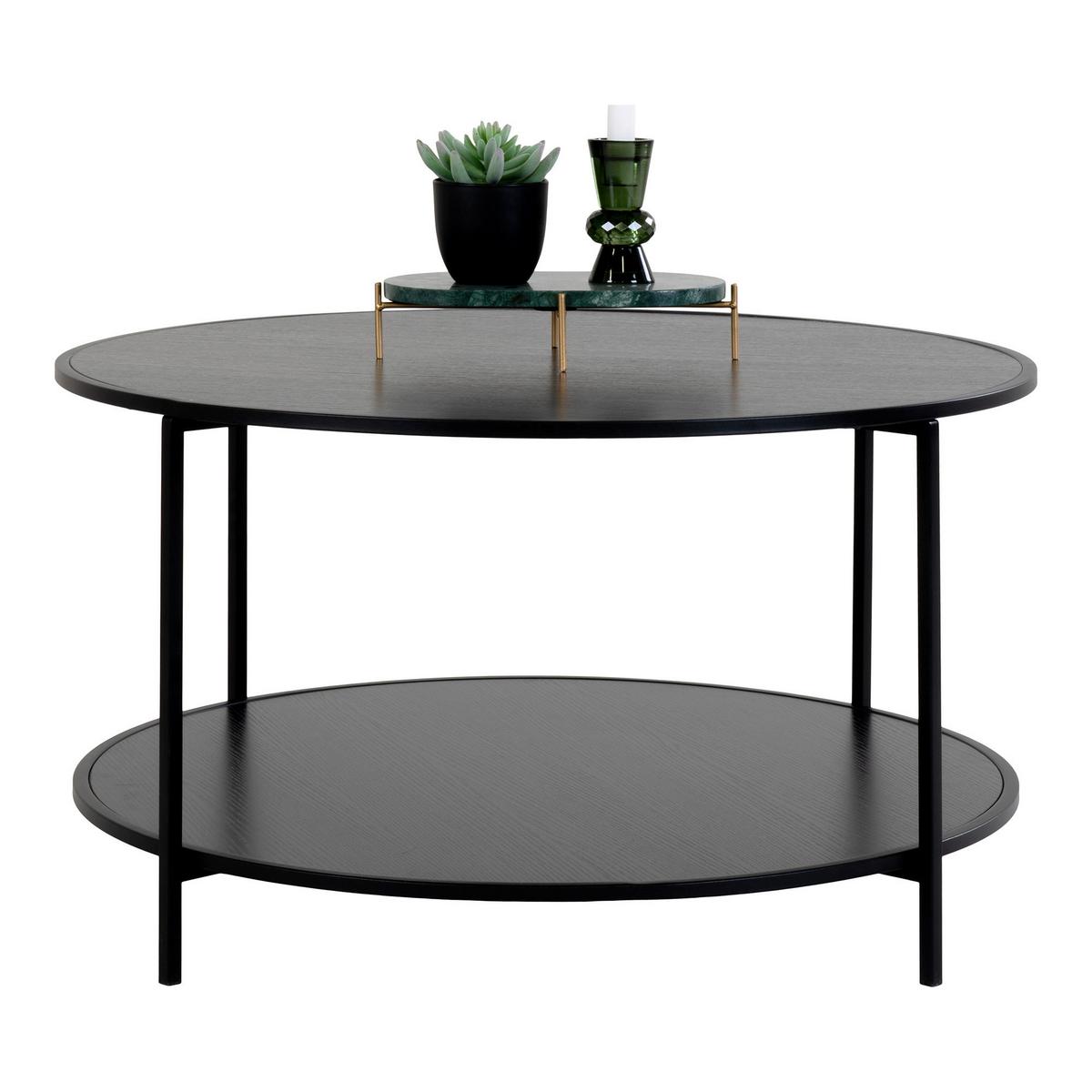 Couchtisch Vita Schwarz B: 80cm - Schwarz, Design, Holzwerkstoff (80/80/45cm) - MID.YOU