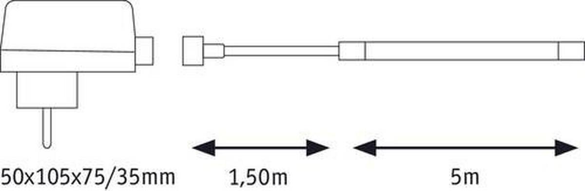 Led-streifen L: 5 M Outdoor Ip65 - Weiß, Basics, Kunststoff (500cm) - Paulmann