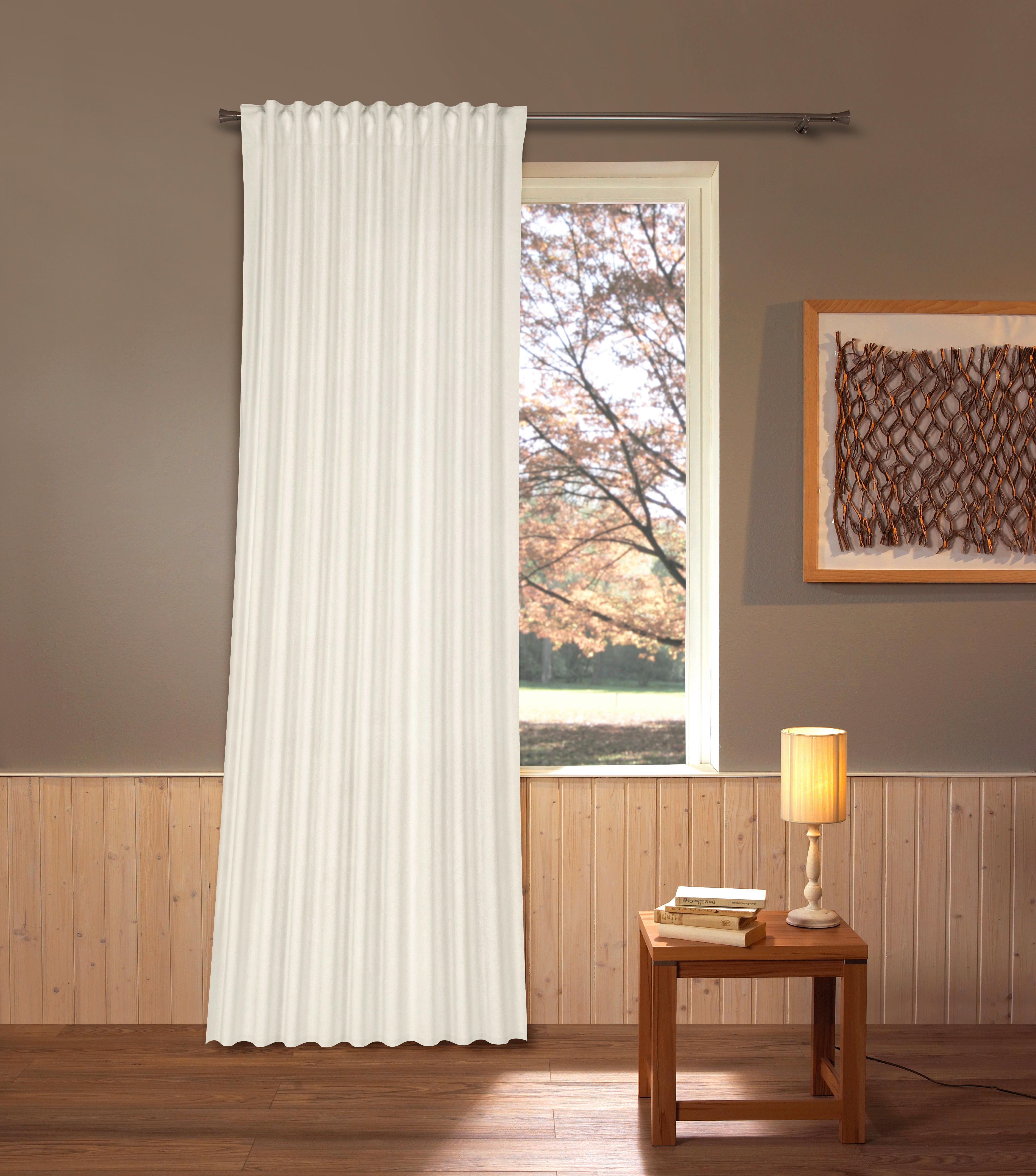 Fertigvorhang Anika - Weiß, ROMANTIK / LANDHAUS, Textil (140/245cm) - James Wood