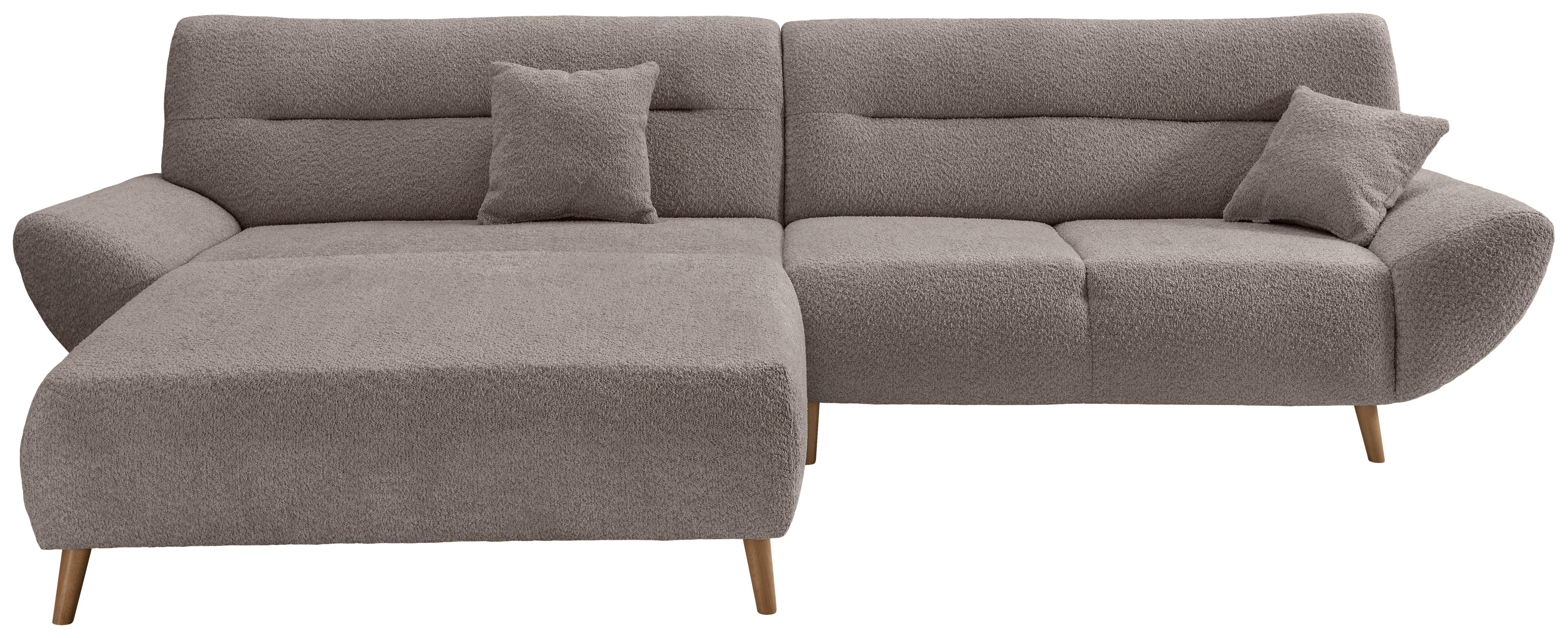 Ecksofa Drago, Taupe S: 166x290 cm - Taupe/Wildeiche, KONVENTIONELL, Textil (166/290cm) - MID.YOU
