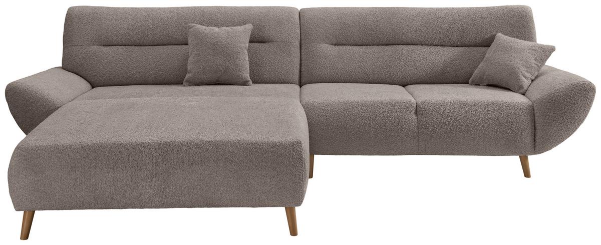 Ecksofa Drago, Taupe S: 166x290 cm - Taupe/Wildeiche, KONVENTIONELL, Textil (166/290cm) - MID.YOU