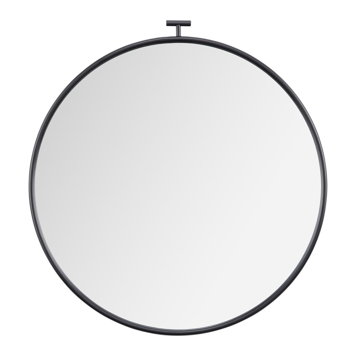 Zrkadlo MEO čierny rám - čierna, Modern, kov/sklo (60/63/2cm) - Bessagi Home