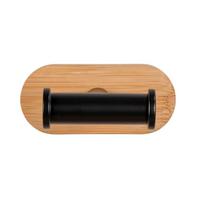 Háček na ručníky OREA BAMBOO - SB - - černá/přírodní barvy, Moderní, kov/dřevo (10/4,5/7cm) - Mömax
