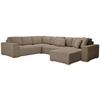 Wohnlandschaft Vouge Braun U: 283x371x208 Cm - Buchefarben/Schwarz, KONVENTIONELL, Textil (283/371/208cm) - Livetastic