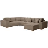 Wohnlandschaft Vouge Braun U: 283x371x208 Cm - Buchefarben/Schwarz, KONVENTIONELL, Textil (283/371/208cm) - Livetastic