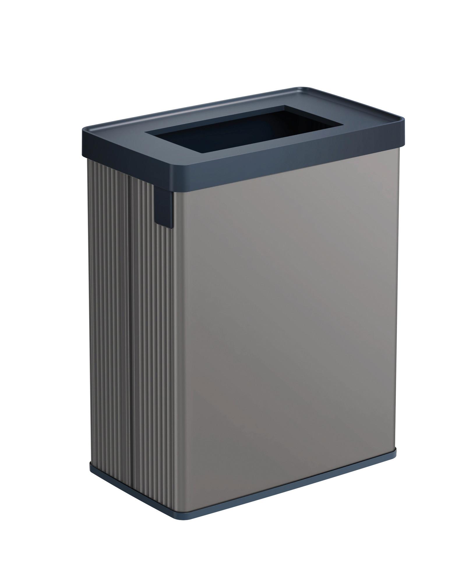 Odpadkový kôš VERTO RECYCLE - sivá, Basics, plast (26.5/54.7/43.5cm)