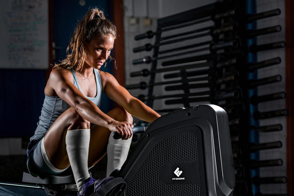 Rudergerät 09272 Fitengine Rudergerät - Schwarz, LIFESTYLE, Kunststoff/Metall (180/54/24,5cm)