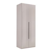 Šatníková skriňa NEW YORK - čierna/sivá, Konventionell, kov/kompozitné drevo (90/236/58cm)