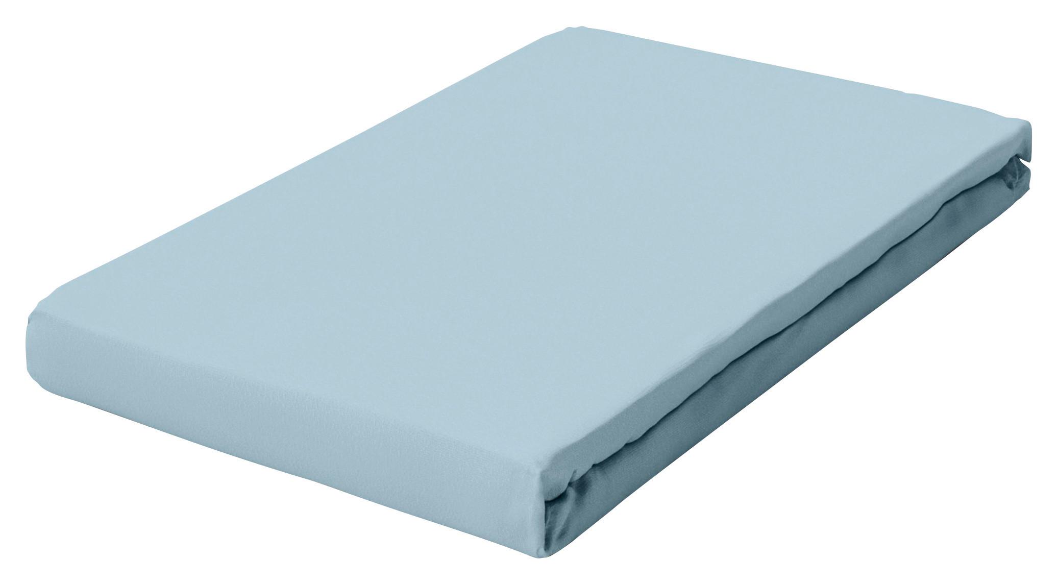 Spannleintuch Frottee Hellblau 130x200 cm - Hellblau, Basics, Textil (130/200cm) - Schlafgut
