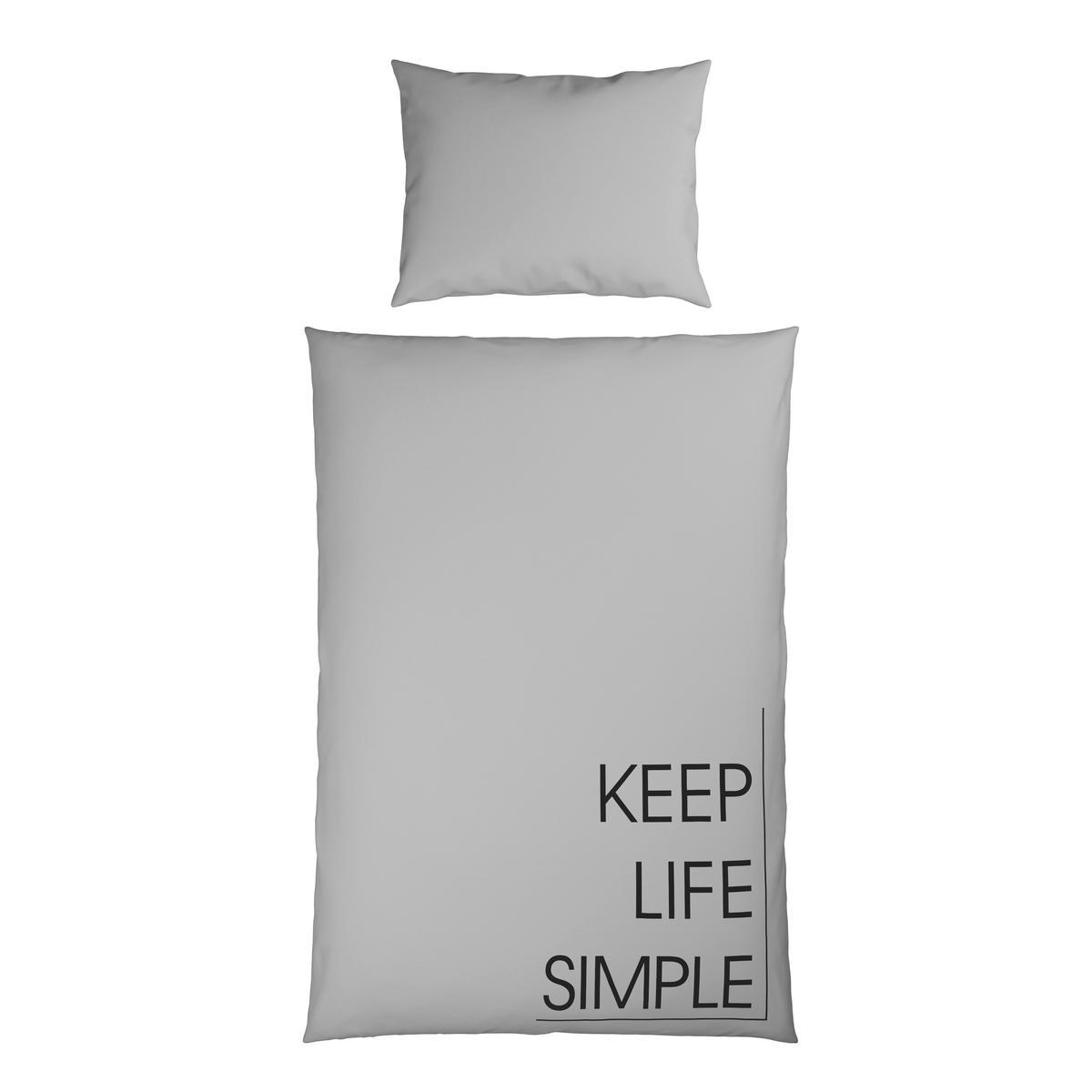 POSTEĽNÁ BIELIZEŇ KEEP LIFE - sivá, textil (140/200cm) - Mömax