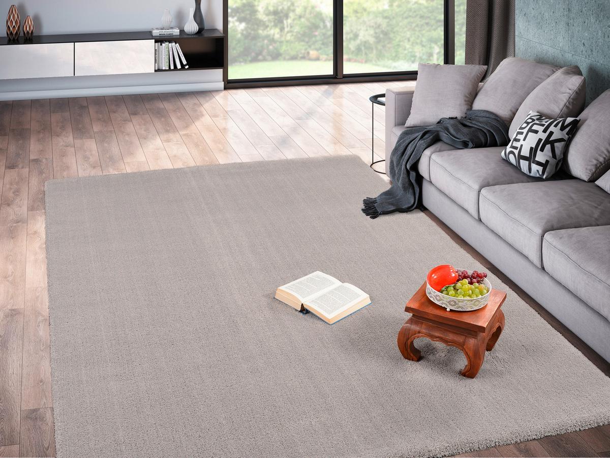 Webteppich Grau Sunshine 140x200 cm - Grau, Basics, Textil (140/200cm) - Novel