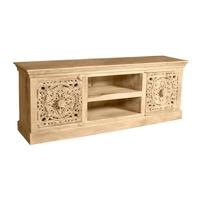 Lowboard Mangoholz B: 150cm - Naturfarben, Design, Holz (150/60/40cm) - MID.YOU