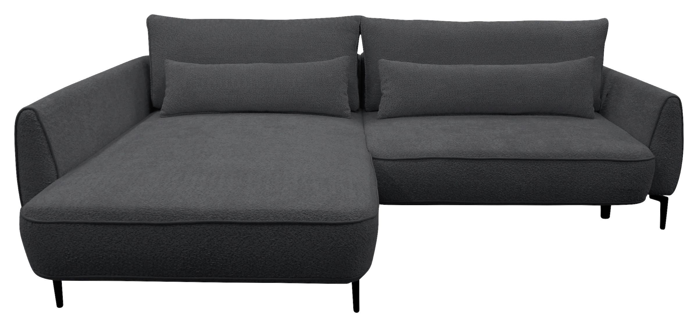 Ecksofa Abriamo Dunkelgrau 204x273 cm - Dunkelgrau/Creme, Design, Textil (204/273cm) - MID.YOU