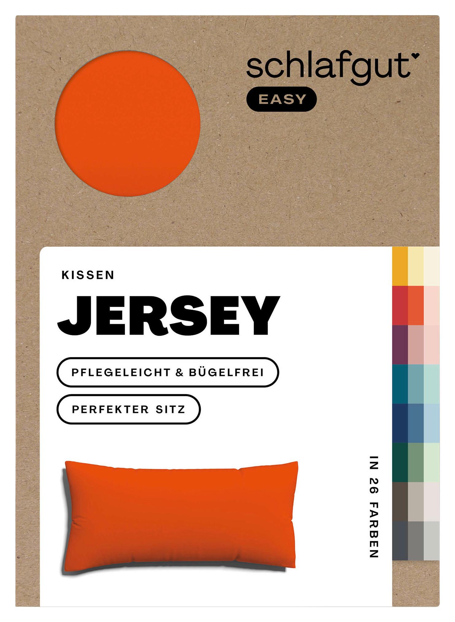 Kopfpolsterbezug Easy Jersey - Orange, Basics, Textil (40/80cm) - Schlafgut