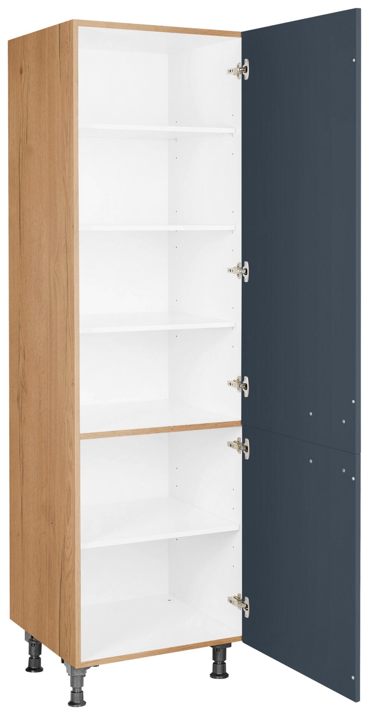 Geschirrschrank Easytouch - Blau/Eichefarben, MODERN, Holzwerkstoff (60/216,6/58cm) - Nobilia