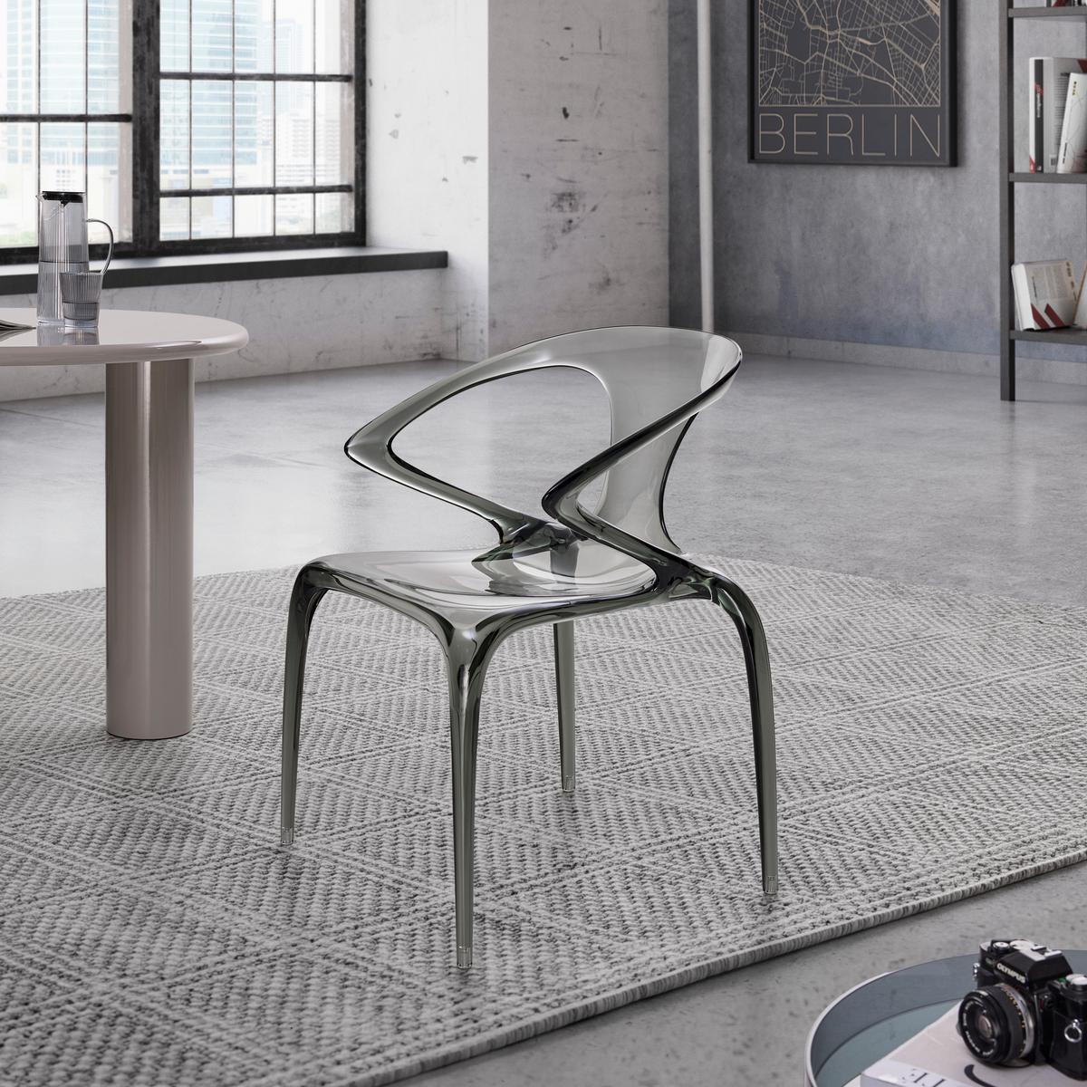 DESIGNOVÉ KŘESLO LIAS -TREND- - šedá, Moderní, plast (59/80/55cm) - Premium Living