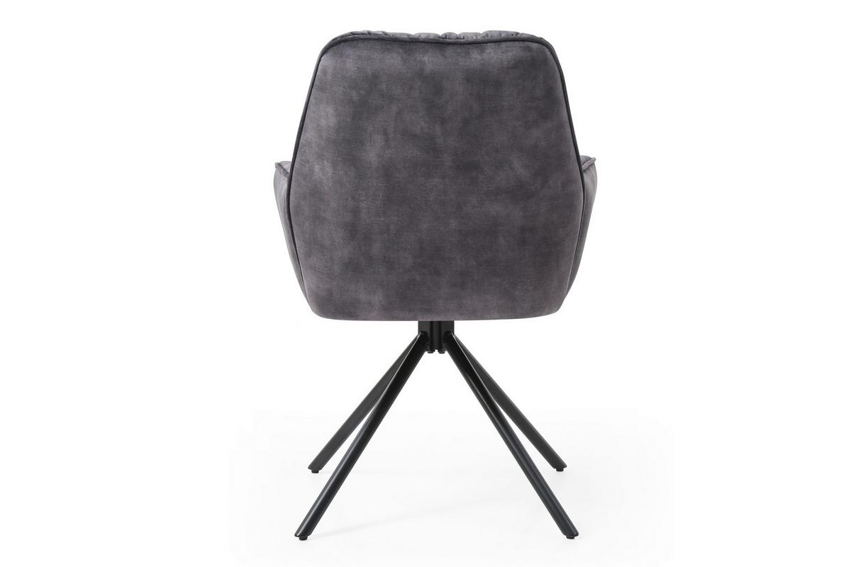 Armlehnstuhl Schwarz B: 61 Cm - Schwarz, MODERN, Textil/Metall (61/90/59cm) - Livetastic