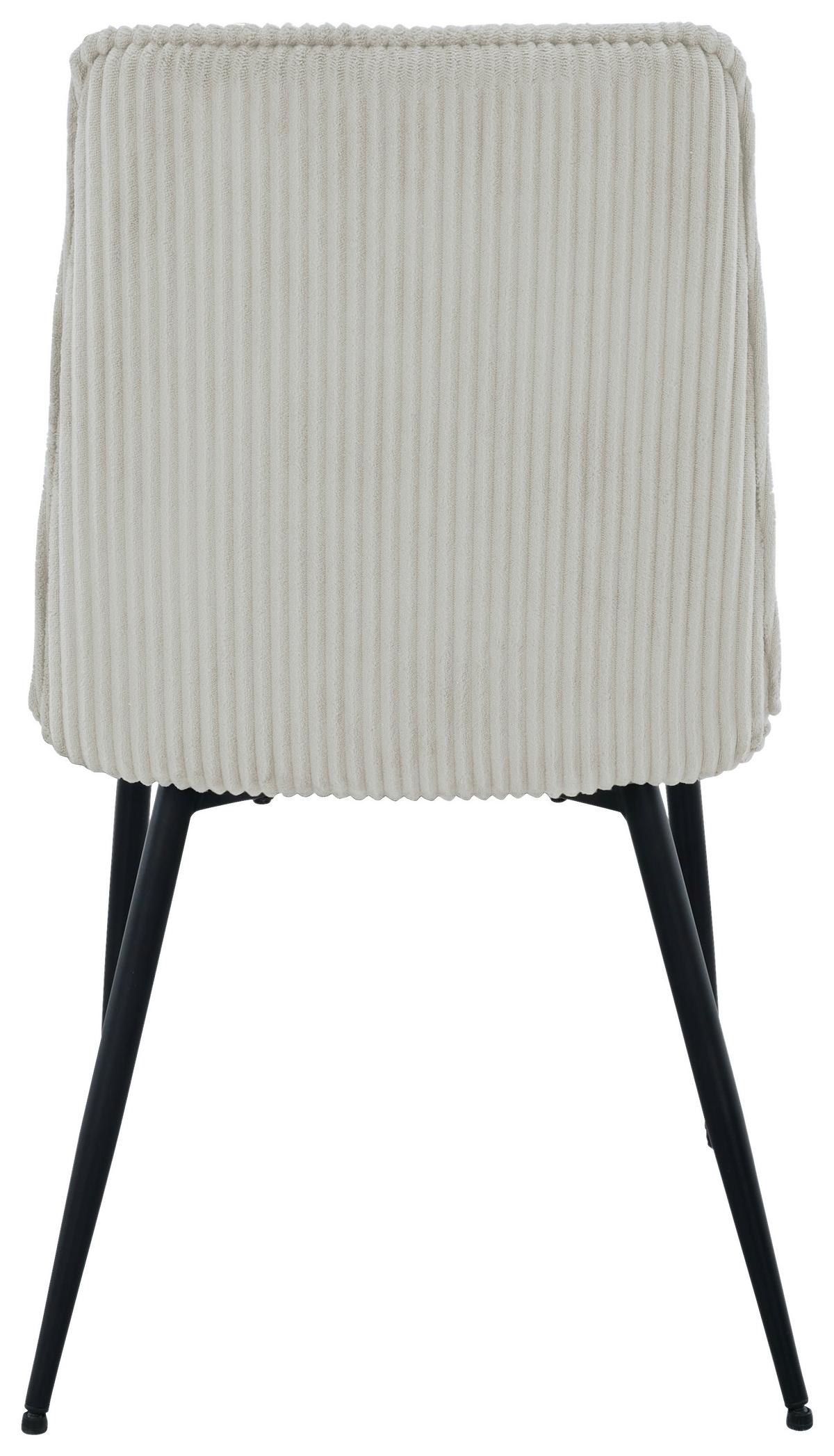 Vierfußstuhl Lorenzo Beige/Schwarz B: 47 cm - Beige/Schwarz, MODERN, Textil/Metall (47/91/61,5cm) - Livetastic