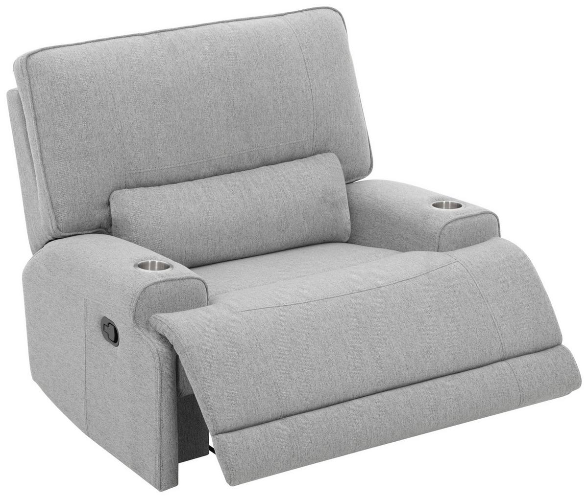 Relax Fotel Texas - világosszürke, Basics, textil/fa (122/106/102cm) - MID.YOU