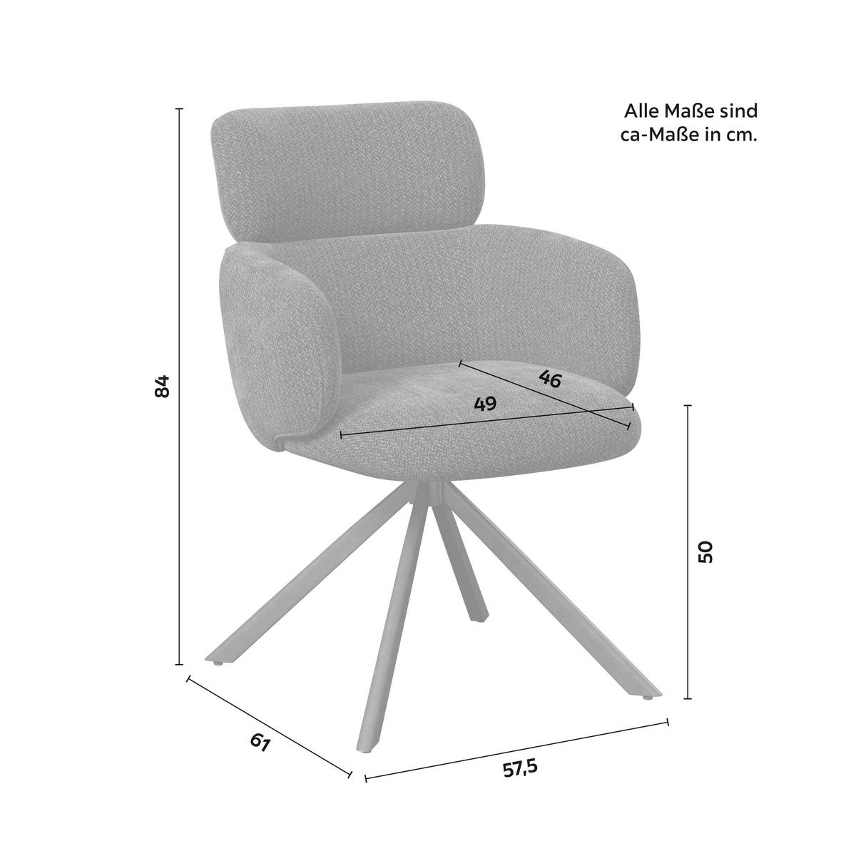 ŽIDLE S PODRUČKAMI LIORA - černá/zelená, Moderní, kov/textil (57,5/84/61cm) - Bessagi Home
