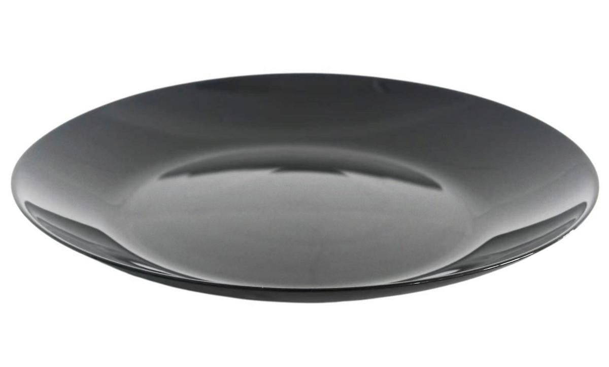 Speiseteller Olivia - Schwarz, Basics, Glas (24,8cm) - Ondega