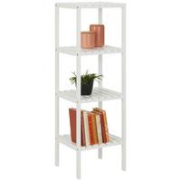 REGÁL LILLY - biela, Modern, kompozitné drevo (34/110/33cm) - Mömax