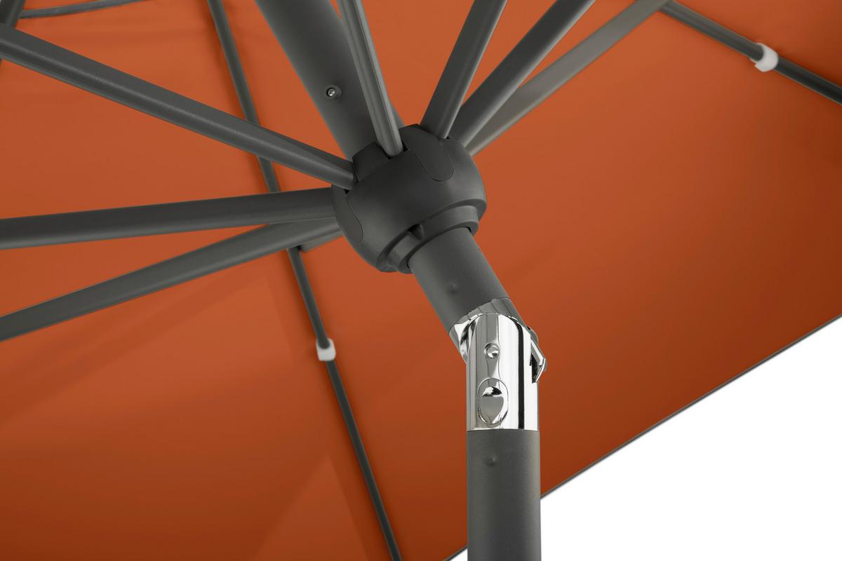Sonnenschirm Adria Bxhxt: 300x275x300 Cm Terracotta - Anthrazit/Terracotta, Basics, Textil/Metall (300/275/300cm) - Schneider