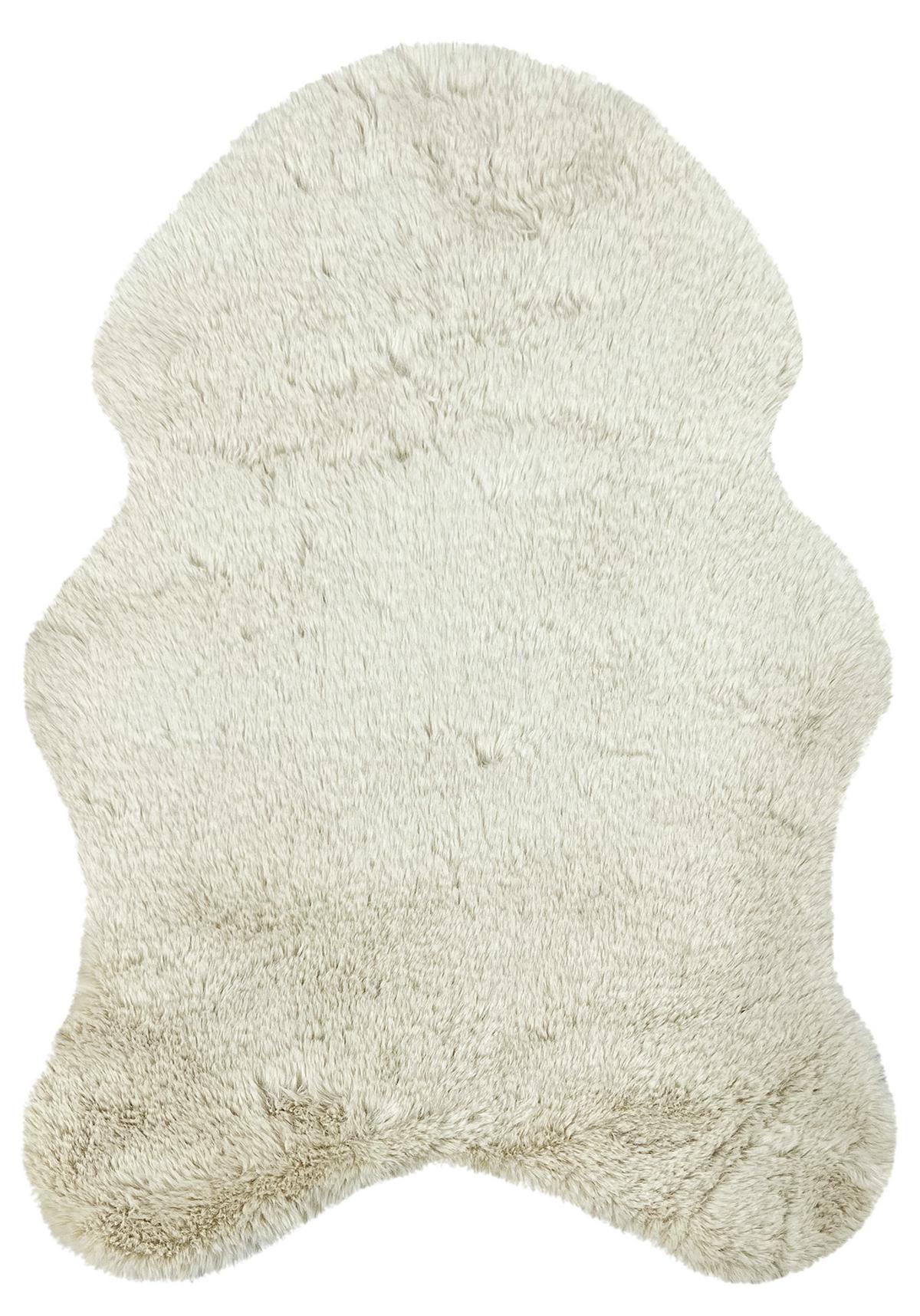 Kunstfell Nairobi 40x57 cm, Schaffelloptik - Dunkelgrau/Beige, ROMANTIK / LANDHAUS, Textil (40/57cm) - James Wood