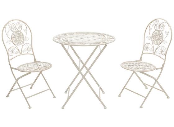 Balkonmöbel Set Malta aus Eisen - Weiß, MODERN, Metall - Ombra