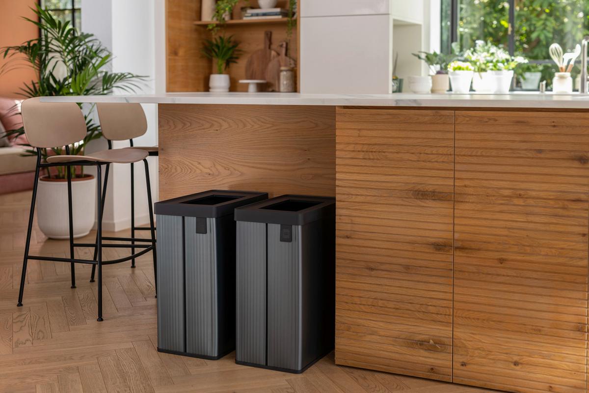 Palackgyűjtő/szemetes Curver "verto  Recycle" 54l - szürke, Basics, műanyag (26.5/54.7/43.5cm) - Keter