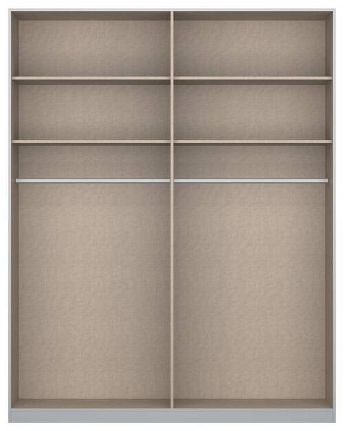 Drehtürenschrank B: 181 Cm Alabama, Grau - Grau, MODERN, Holzwerkstoff (181/229/54cm) - Rauch Möbel