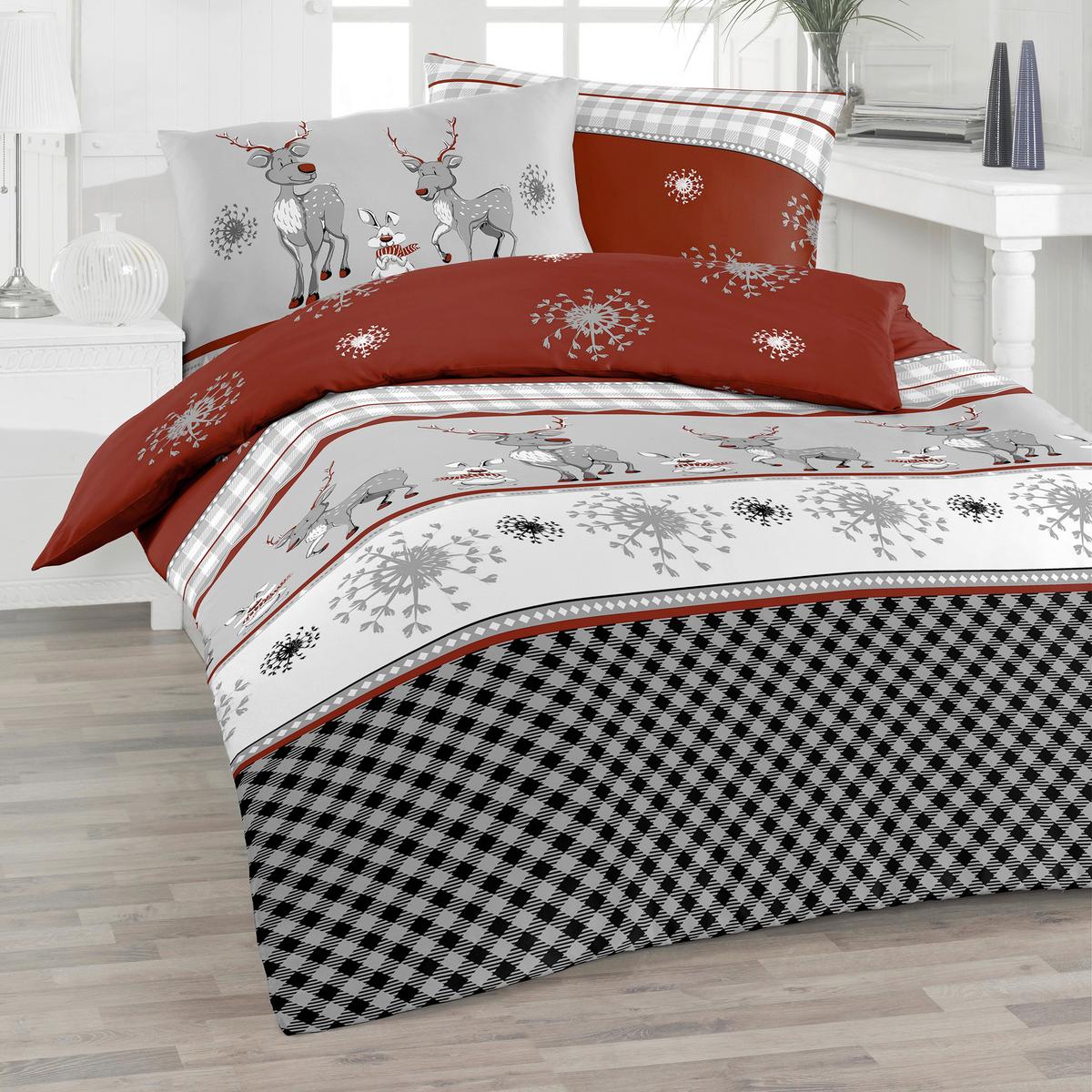 POSTEĽNÁ BIELIZEŇ F20R.005.VERAN WEINROT - vínovočervená, Design, textil (140/200cm) - Florella