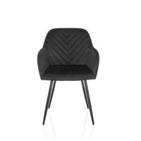 Armlehnstuhl Charvelle Schwarz B: 55 Cm - Schwarz, MODERN, Textil/Metall (55/86/58cm) - MID.YOU