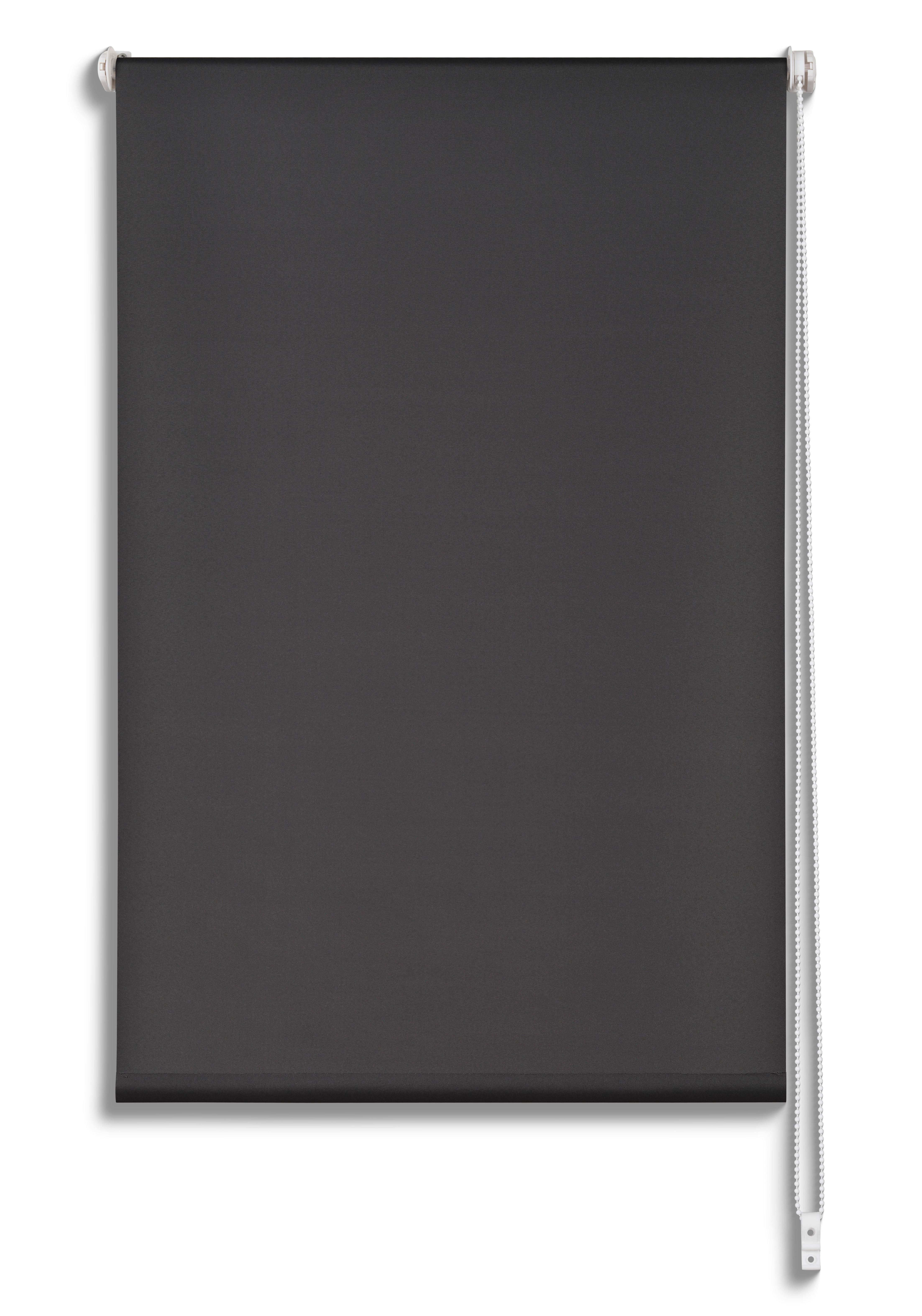 Verdunkelungsrollo Sarah Halbtransparent 45x150 cm - Schwarz, MODERN, Kunststoff (45/150cm) - Luca Bessoni