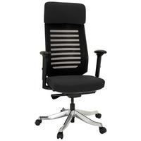 Drehstuhl Asgon Schwarz - Alufarben/Schwarz, MODERN, Kunststoff/Textil (68/119/55cm) - MID.YOU