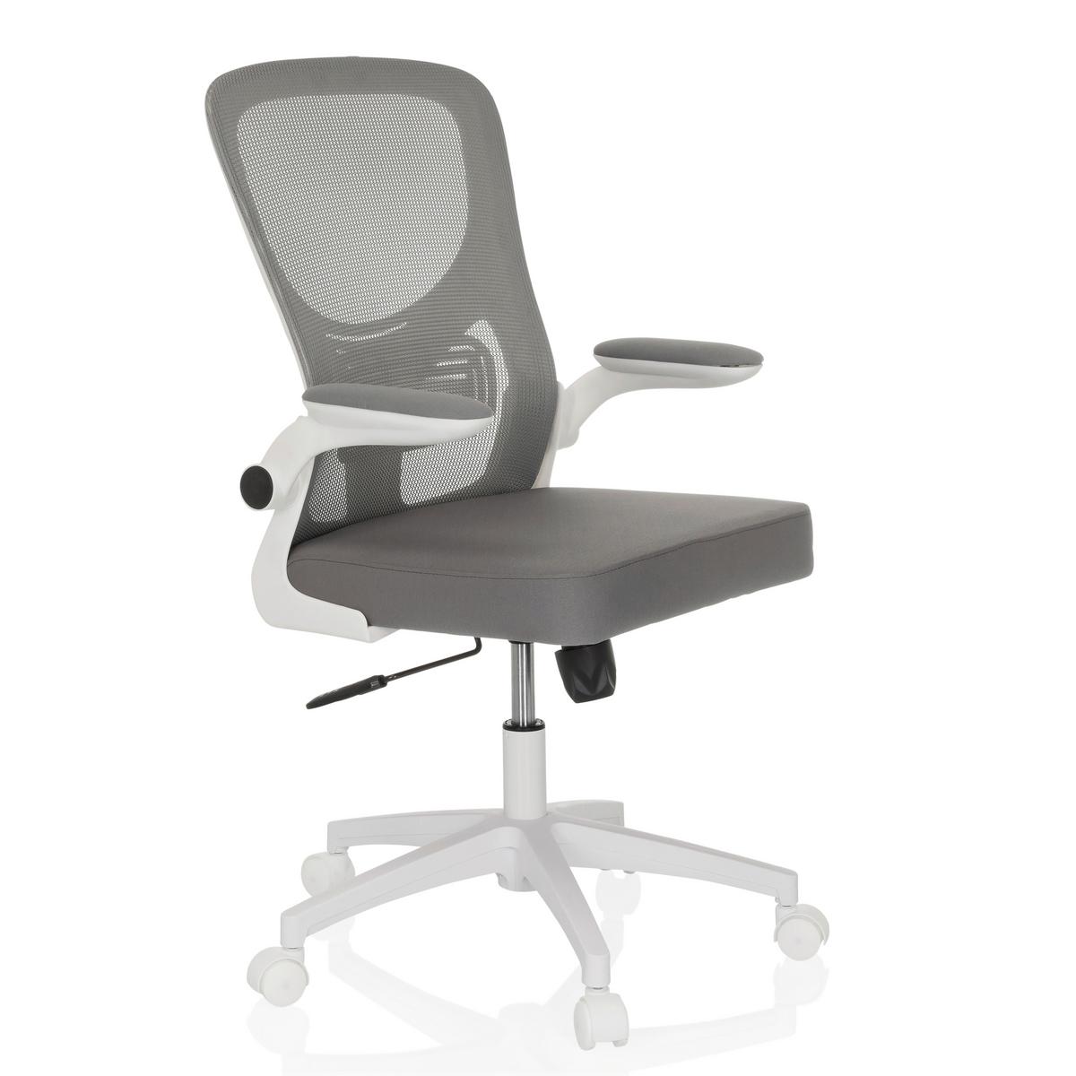 Drehstuhl Grau B: 60 Cm - Grauweiß/Weiß, MODERN, Kunststoff/Textil (60/95-105/54cm) - MID.YOU