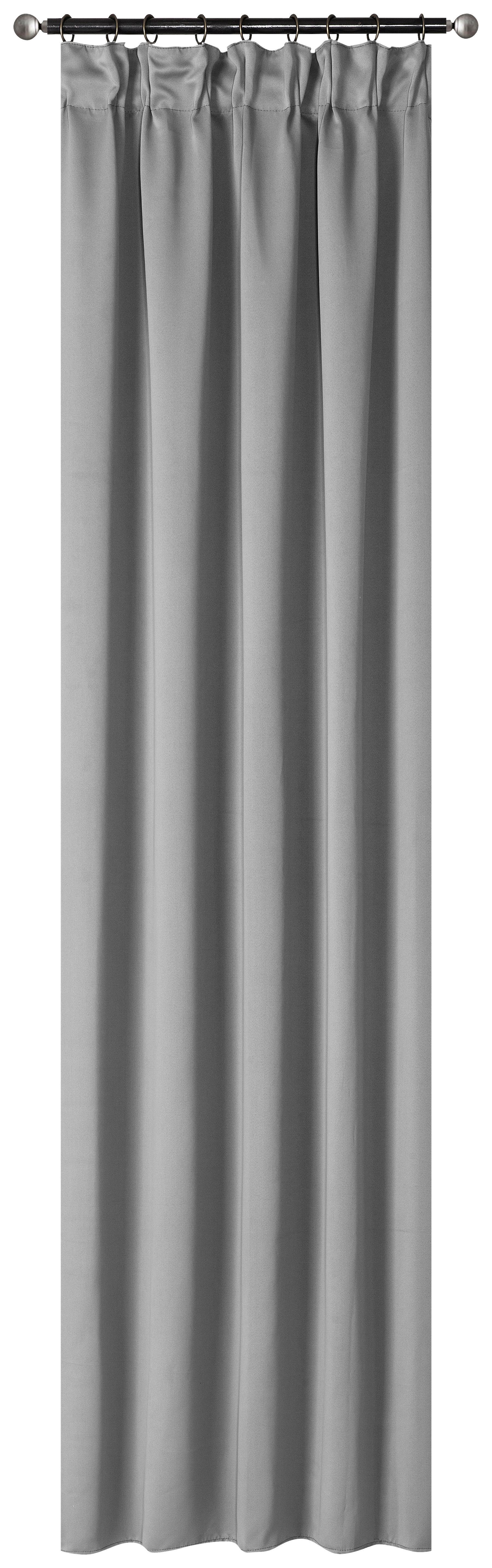 Vorhang Mit Band Simone 135x245 Cm Silberfarben - Silberfarben, ROMANTIK / LANDHAUS, Textil (135/245cm) - James Wood